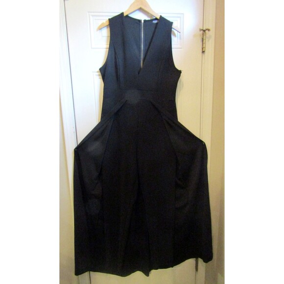 Fashion Nova Jumpsuit Middle Of Things Black Maxi Dress Cobo Womens Plus Size 3X - Picture 3 of 8